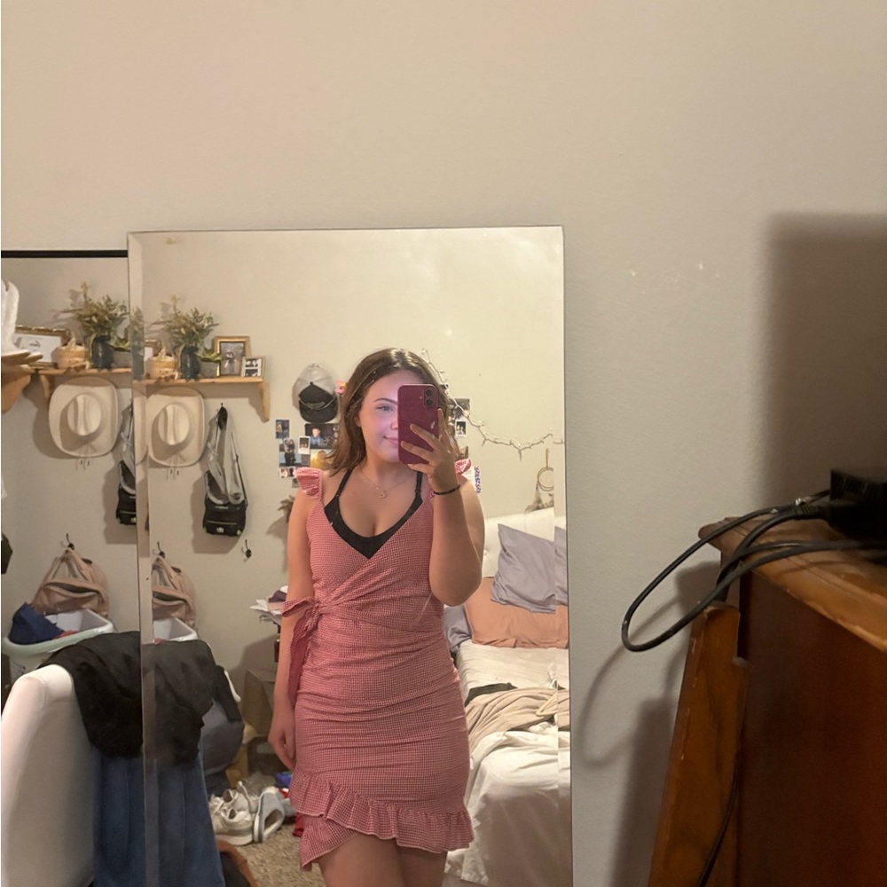 Red Ruffled Women's Dress